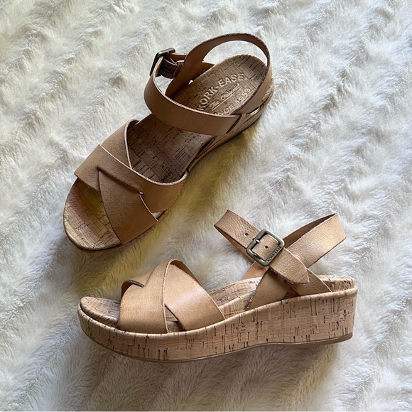 Kork-Ease Tan Leather Sandals - Picture 2 of 6